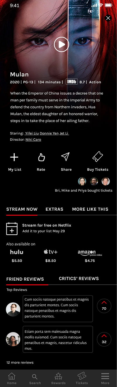 Netflix Show movie app netflix redesign concept