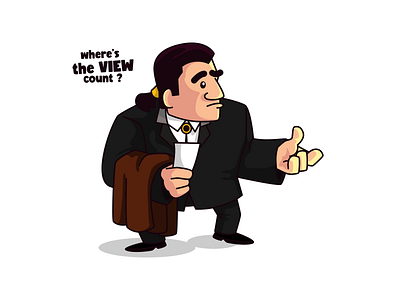 confused cartoon character confused meme cute face mascot namilurihas simple sticker travolta