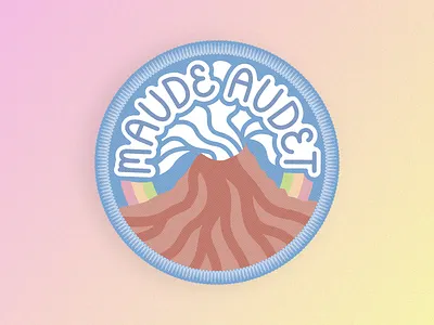 Maude Audet Patch fan art gradient lava lettering music musician pastel patch rainbow smoke stitch stitching volcano