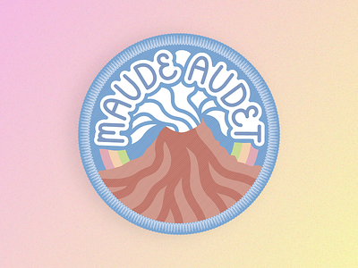 Maude Audet Patch fan art gradient lava lettering music musician pastel patch rainbow smoke stitch stitching volcano