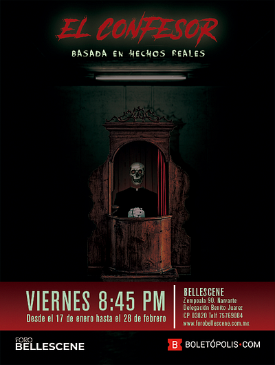 Flyer para obra de teatro "El confesor" flyer flyer design teatro