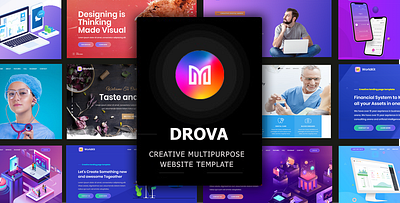 Drova - Creative Multipurpose Onepage Template agency agency business business corporate corporate business creative digital agency freelancer hospital multipurpose portfolio restaurant software