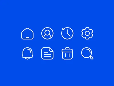 UI Essential app design fajr fitr fajrfitr fajrul fitrianto file history home homepage icon icon design icon set minimal mobile notification search setting trash ui user