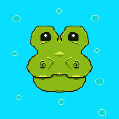 Rana PixelArt con Piskel ilustration pixelart