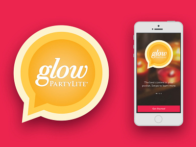 Glow branding design logo