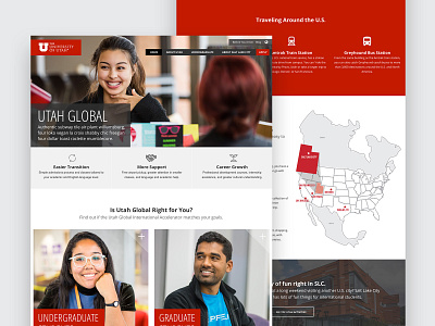 Utah Global Homepage design ui ux web website