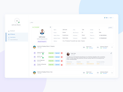 Student Profile adobe xd clean design clean ui dashboad dashboard app dashboard design dashboard ui design detail page profile design school school app school management ui ux