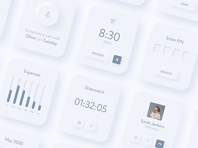 Neumorphic Watch UI app apple concept ios neumorphic neumorphism ui ux uxui watch