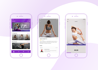 Yoga App design android app ui app design app ui mobile app ui ui design yoga app yoga app design yoga ui design