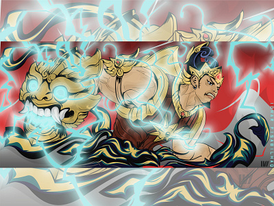 Gatotkoco design hero hero image illustraion indonesia local hero photoshop vector