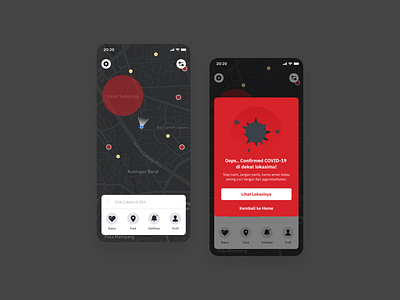 COVID19 Kawal Diri Exploration app covid19 design homepage icon illustration track ui uidesign ux uxui vector