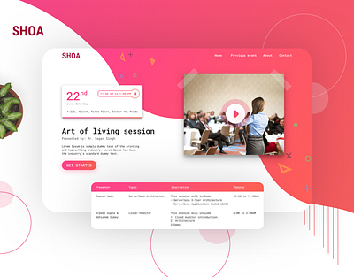 Event Shoa website design conference design designs event event management meeting party event session sessions shoa sketch student ui ux design web webdesign webinar webinars website website design