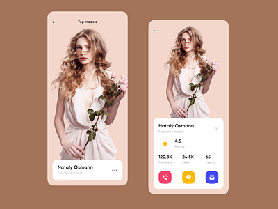 Model hiring app cleanui creative designlove employment hiring minimalism mobile design mobile ui model modern