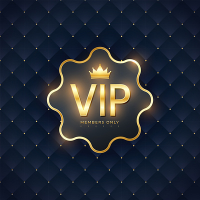 VIP MEMBER ONLY abstract art background banner black branding business card club concept creative crown design element emblem exclusive font gold golden group