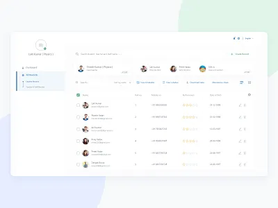 Class Detail Page adobe adobe xd class dashboad dashboard design dashboard template dashboard ui design management management app management system management tool row school school management schools table teachers ui ux