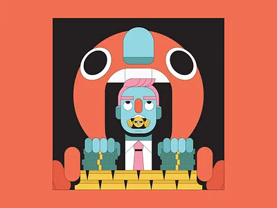 Money abstract editorial geometric illustration money shapes simple
