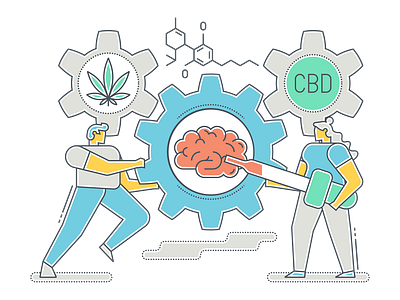 CBD Illustration 2 cbd design flat illustration marijuana thc vector