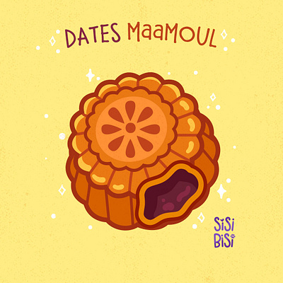 Dates Maamoul bisi cat cook dates dessert eid evil eye fez filling food illustration lebanon maamoul mezza sisi sweets yummy