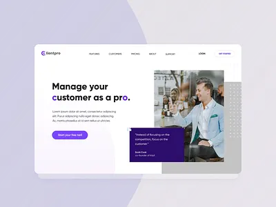 customer management service landing page app branding design ecommerce landing page landing page design landingpage ui uiux uiuxdesign ux web