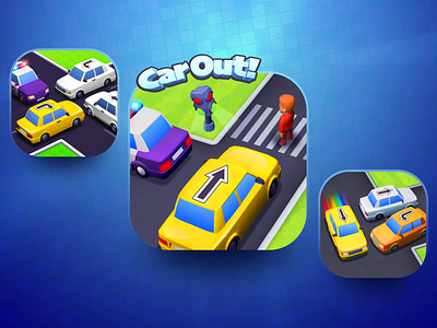 Icons design for Car Out! Traffic Parking Game 3d app app icon aso blender branding car car out design drive game game design graphic design icon illustration logo mobile game parking ui