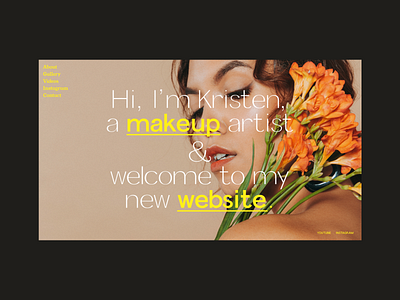 Makeup Artist Part 1 artist design fashion makeup makeup artist postfolio type typography ui ux web website