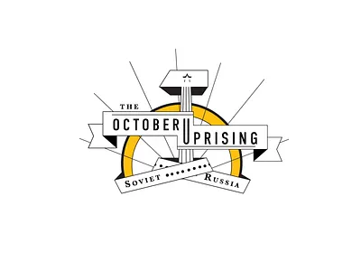 The October Uprising Coat of Arms 2d animation banner coat of arms illustration loop vector