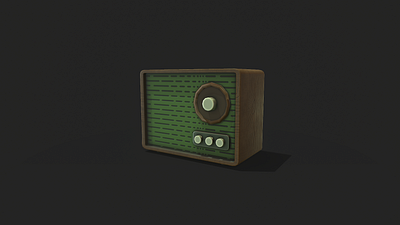 Stylized Retro Radio 3d 3dmodel cartoon game art game asset gameart gamedev low poly lowpoly stylized