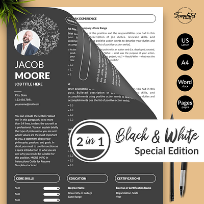 Creative Resume for Word & Pages “Jacob Moore” 1 page cv 2 page cv 3 page cv accounting cv banking resume creative cv word creative resume cv template engineering resume finance cv finance resume financial resume investment banking mathematics cv mathematics resume modern cv modern resume professional cv word resume template resume template word