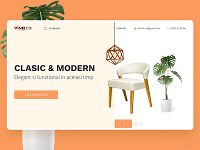 Vinotti Furniture home screen chair decor e commerce ecommerce figma furniture furniture store interior interiordesign minimal minimalism store ui ui design uidesign uiux web webdesign website website design