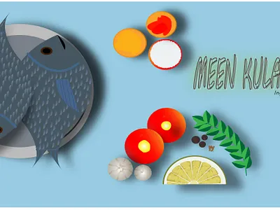 Fish Curry branding design drawing illustration karthickyuvan logo nature vector vector art