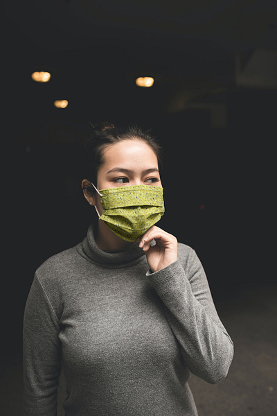 Woman With Facemask Mockup [Free PSD] free download free face mask mockup free mockup free psd freebie mask mockup mock up mockup mockup psd mockups
