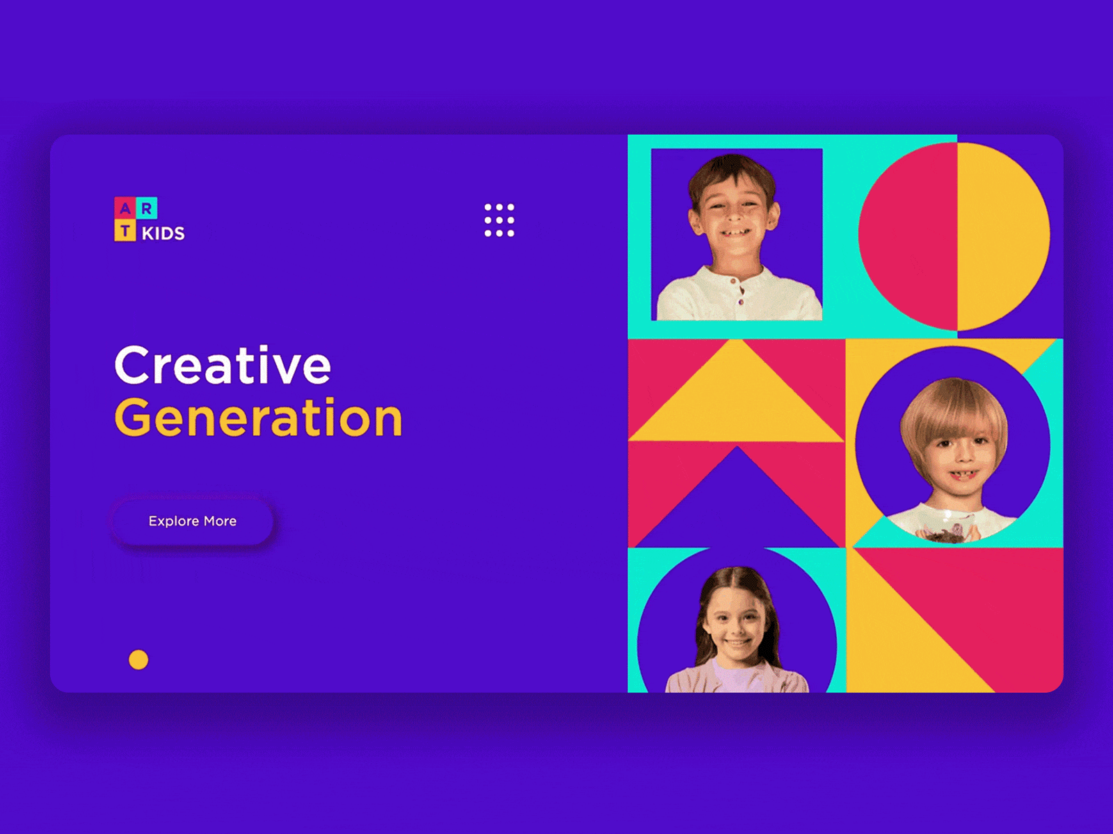 Creative Kids child design illustration interaction kids play playful ui web webdesign