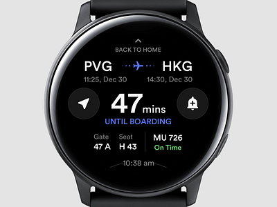 Flight Notification Watch Version app application behance concept design flight flight app flight booking layout notification notification center notifications plane platform sketch ui