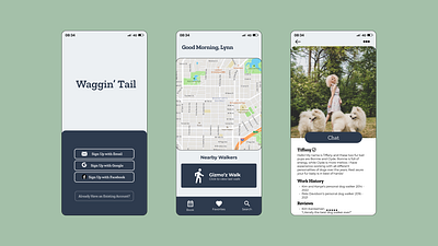 Waggin' Tail Case Study by Santiago Ramirez app design ui ux