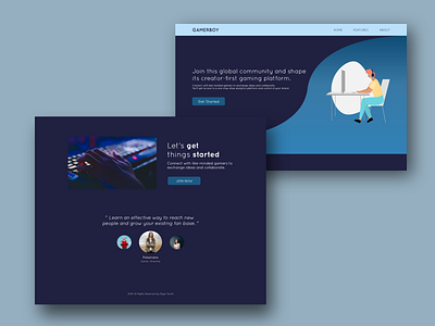 Landing Page Design Concept app clean design gaming gaming website illustration landing page concept landing page ui logo ui ux web website