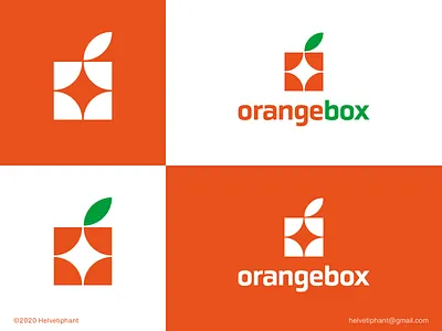 orangebox - concept box logo brand design brand designer branding creative logo icon logo logo design logo design concept logo designer logotype minimalist logo orange logo orangebox shapes typography
