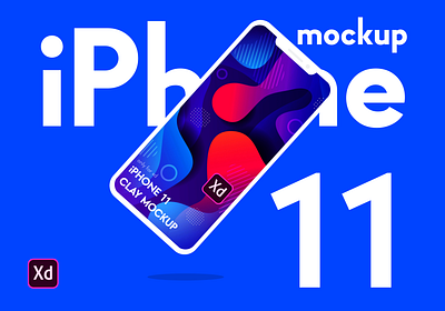 iPhone 11 series clay mockup for XD download link in description mock up mockup mockup design mockup psd mockup template mockups