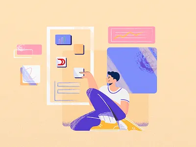 social media illustration app design illustration logo ui vector