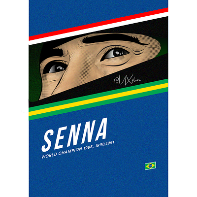 Ayrton Senna branding concept design dribbble illustration ux vector