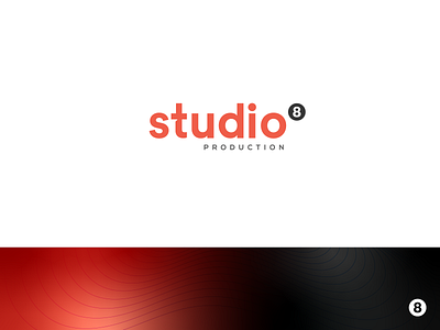 Studio 8 Production - Logo Design 8 agency billiard branding consulting custom font custom typography education finance gradient graphic design lettermark logo logo minimalistic modern negative space logo production red snooker studio