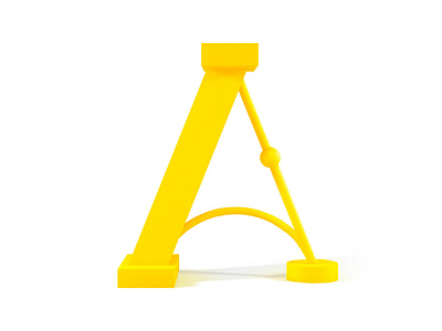the letter a cinema 4d typography