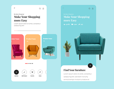 Furniture UI app design ui ux web website