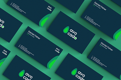 Business Card Design - Avo Cado avocado brand design brand identity branding branding design business card design flat identity branding identity design logo logo design minimal minimalist minimalist logo minimalistic typography