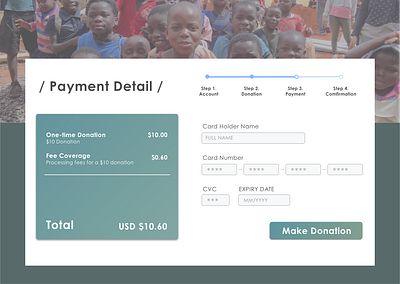 dailyUI 002 dailyui dailyui 002 dailyuichallenge donation ui