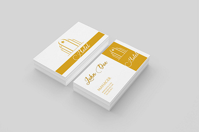 Hotel Luxury Business Card business card business card design business cards businesscard golden hotel hotel branding logo luxury logo stars