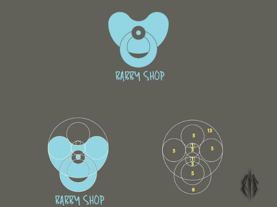 Babby shop goldenrasiologo logos design