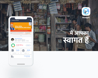 ReadyFi App Design agency app branding design illustration landing page logo typography ui ux