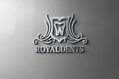 Royal Dents 3d art branding dental design icon logo logo design minimal