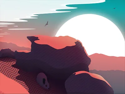 Cottontale adventure animal cottontail desert heat hike hiking illustration rabbit story sunrise sunset utah vector