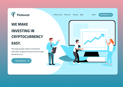 Cryptocurrency Investment Concept cryptocurrency design desktop ewallet ui uiux webdesign website concept